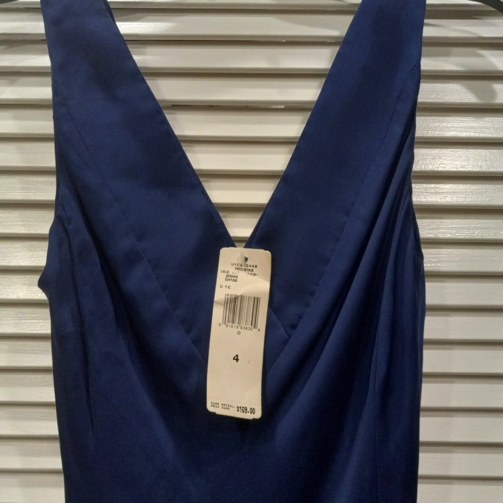 Ralph Lauren Long- Navy Blue Silk Dress